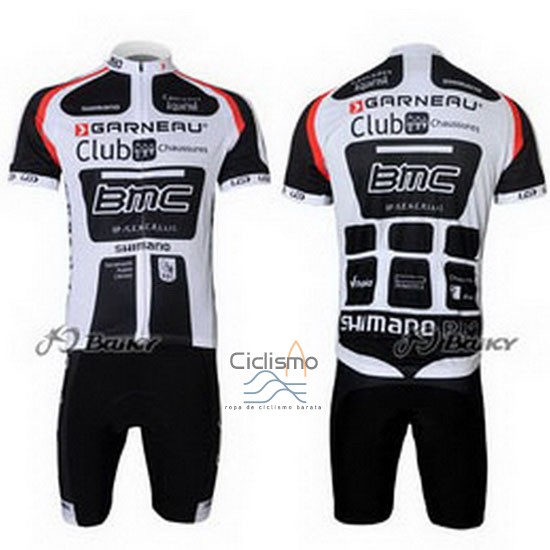 Bmc Ropa Ciclismo Culotte Corto 2011 Mangas Cortas Blanco y Negro